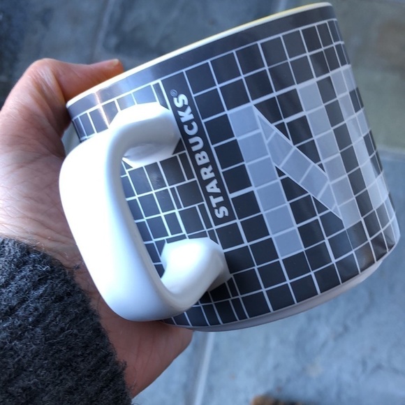 Starbucks And Just Like That New York Subway Tile Mug Mosaic Grey Yellow 12oz - Picture 6 of 12